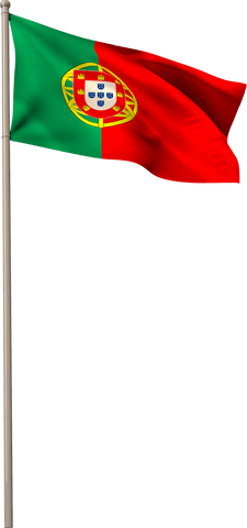 Portuguese flag illustration on transparent background