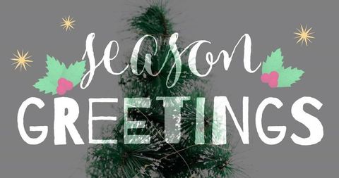 Festive winter holiday season greetings card design