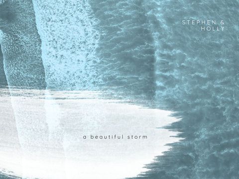 serene ocean invitation design with powerful waves - Download Free Stock Templates Pikwizard.com