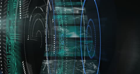 Futuristic Data Analysis and Digital Interface Background