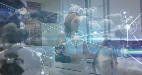 Digital Networking with Vlogger and Cloud Technologies - Download Free Stock Images Pikwizard.com