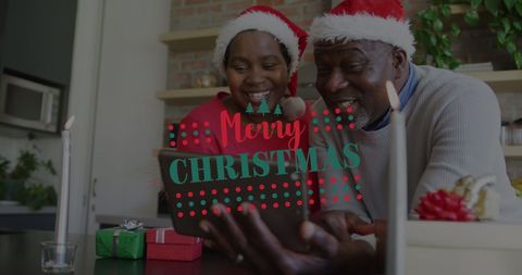 African American Couple Enjoying Festive Christmas Moments