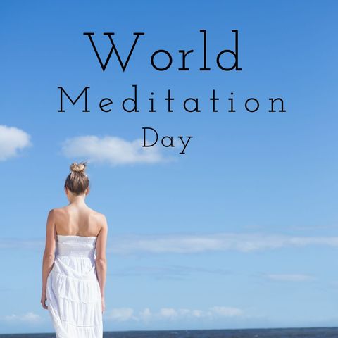 Serene Beach Meditation on World Meditation Day - Download Free Stock Templates Pikwizard.com