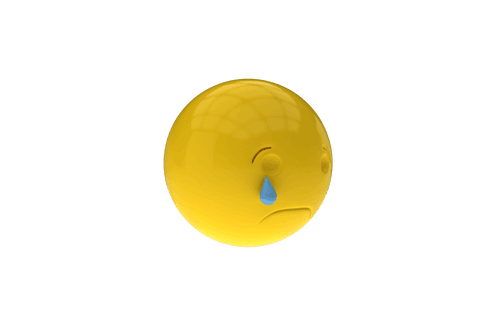 transparent 3d sad smiley with teardrop - Download Free Stock Videos Pikwizard.com