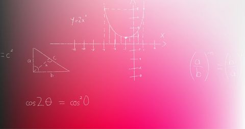 math formulas on gradient pink background - Download Free Stock Images Pikwizard.com