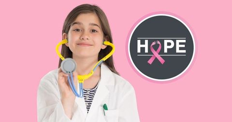 Child Inspiring Hope for Breast Cancer Awareness - Download Free Stock Images Pikwizard.com