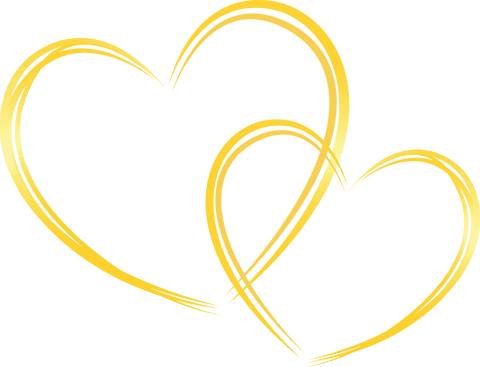 romantic linked yellow heart design on transparent background - Download Free Stock Videos Pikwizard.com