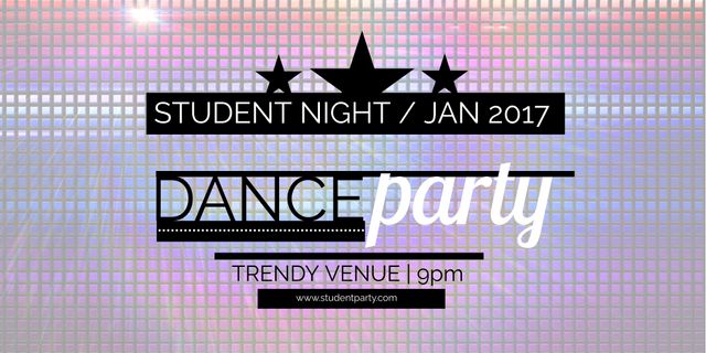 Vibrant Dance Party Poster for Student Night January 2017 Event - Download Free Stock Templates Pikwizard.com