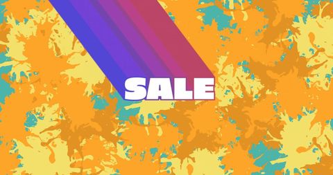 Colorful Abstract Sale Banner with Retro Style