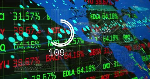 Digital Trading Display with Global Financial Data