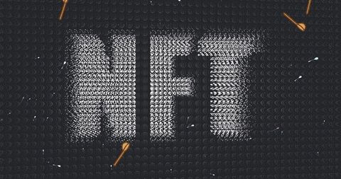 NFT Concept with Abstract Digital Texture and Graphic Elements - Download Free Stock Images Pikwizard.com
