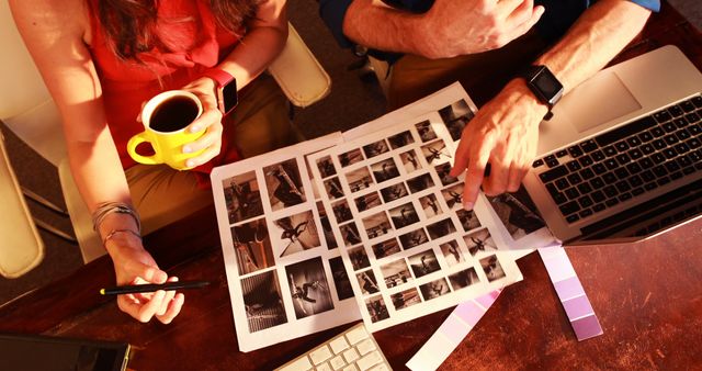 Designers Collaborating on Creative Project with Photo Layouts - Download Free Stock Images Pikwizard.com