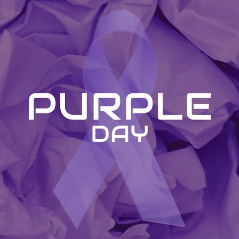purple day awareness ribbon design on vibrant background - Download Free Stock Templates Pikwizard.com