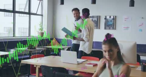 Team Collaboration in Modern Workspace with Business Insights