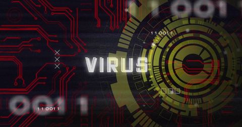 Futuristic Data Scan with Virus Alert on Digital Interface - Download Free Stock Images Pikwizard.com