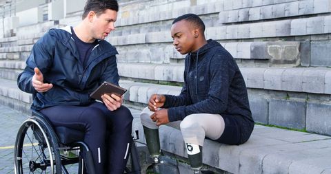 Communication Between Adaptive Athletes Discussing Strategy