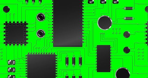 Bright Green Electronic Circuit Board Illustration - Download Free Stock Images Pikwizard.com
