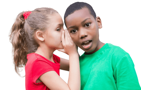 children whispering secret on transparent background, friendship concept - Download Free Stock Videos Pikwizard.com