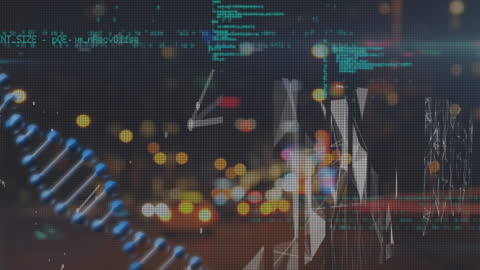 Abstract Digital Data Animations with DNA Strands