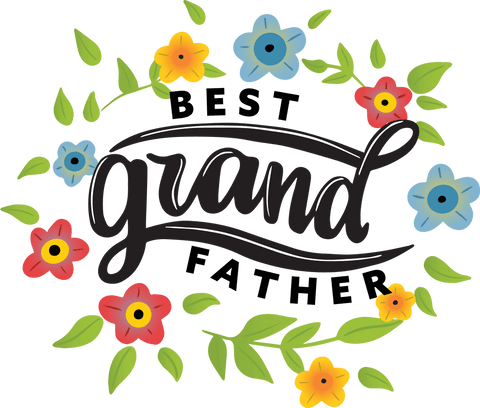 best grandfather text with floral motif on transparent background - Download Free Stock Videos Pikwizard.com