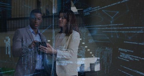 Innovative Collaboration in Modern Technological Office