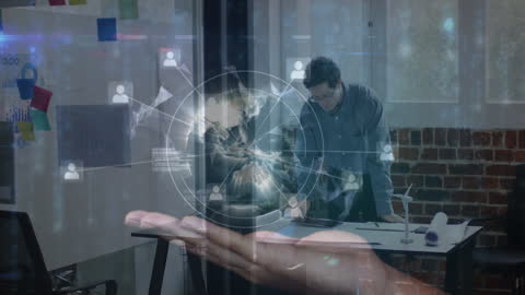 Innovative Business Strategy with Futuristic Digital Interface