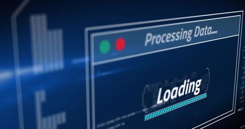 Data Processing Screen with Loading Interface Overlay - Download Free Stock Images Pikwizard.com