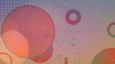 Dynamic Abstract Shapes with Floating Snowflakes