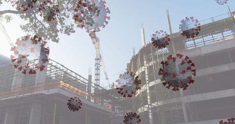 Cranes illustrate pandemic impact on construction industry