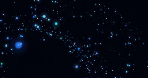 Glowing Blue Particles in Space Theme on Black Canvas - Download Free Stock Images Pikwizard.com