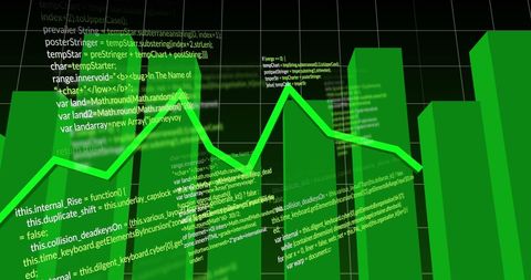 Visualizing Trends in Financial Data with Code and Graphs - Download Free Stock Images Pikwizard.com