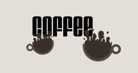Creative Coffee Time Animation with Splashes and Typography
