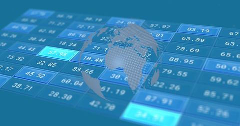Digital Financial Data Overlays on World Map Concept - Download Free Stock Images Pikwizard.com