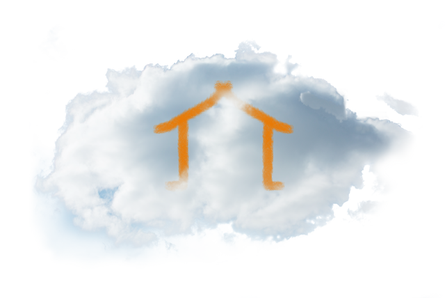 Transparent House Shape on Cloud Vector for Real Estate Projects - Download Free Stock Videos Pikwizard.com