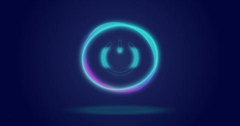 Glowing Power Button Symbol on Dark Background - Download Free Stock Images Pikwizard.com