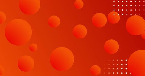 Vibrant Red Spheres on Gradient Orange Background with Dynamic Motion - Download Free Stock Images Pikwizard.com
