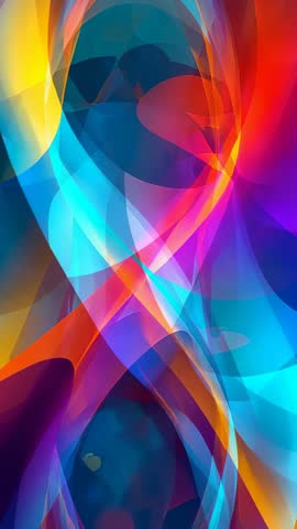 Looping Vertical Abstract Color Ribbons Forming Hourglass Shape Kinetic Mobile Wallpaper