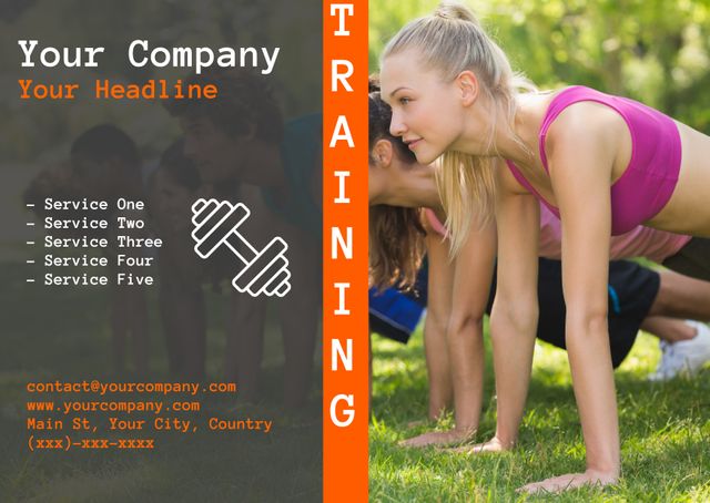 Outdoor Group Fitness Training with Enthusiastic Participants - Download Free Stock Templates Pikwizard.com