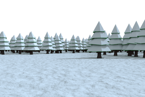 3d illustration of pine trees in snowy forest on transparent background - Download Free Stock Videos Pikwizard.com