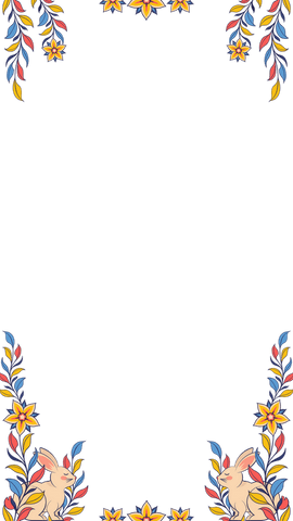 Ornate Floral Border with Playful Rabbits on Transparent Background - Download Free Stock Videos Pikwizard.com