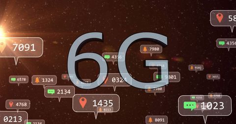 6G Technology with Social Media Icons and Night Sky - Download Free Stock Images Pikwizard.com
