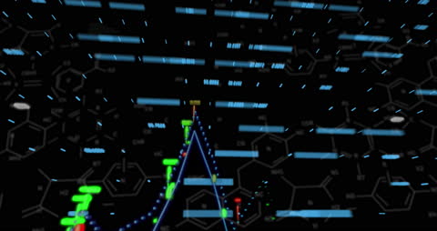 Futuristic Digital Data Animation with Dynamic Elements