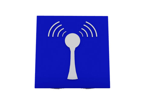 network range symbol on blue cube, communication concept, transparent background - Download Free Stock Videos Pikwizard.com