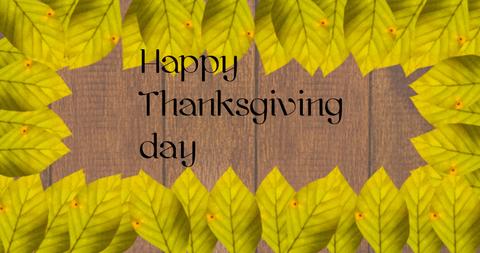 Thanksgiving Day Greeting with Leaf Frame - Download Free Stock Images Pikwizard.com