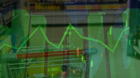 Global Business Data Visualization Over Supermarket Trolley
