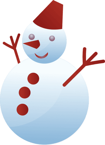 Transparent Snowman Icon for Christmas Festivity Designs