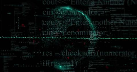 Digital Globe with Data Science Visuals on Black Background - Download Free Stock Images Pikwizard.com