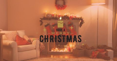 warm christmas wishes by cozy fireplace - Download Free Stock Images Pikwizard.com