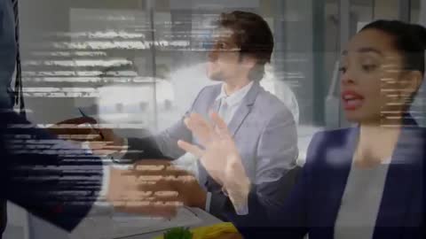 Collaborative Business Teamwork Integrated with Modern Technology