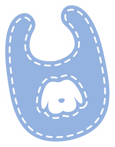 cute baby bib design with puppy illustration on transparent background - Download Free Stock Videos Pikwizard.com